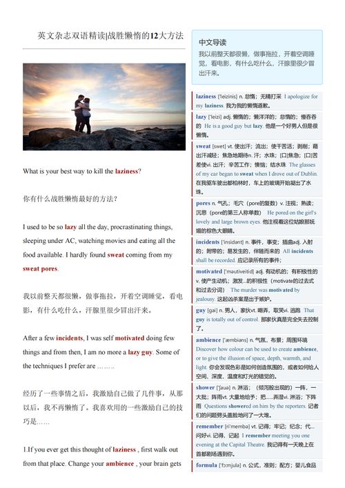 懒惰翻译成英文