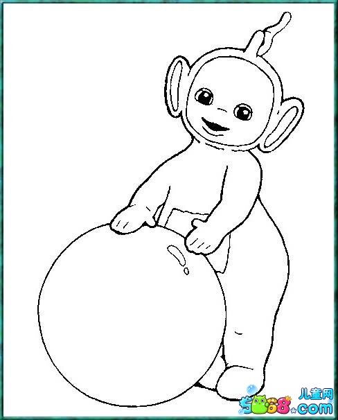 天线宝宝简笔画图片，天线宝宝简笔画涂色