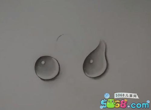 彩铅水滴的画法，工笔水滴的画法