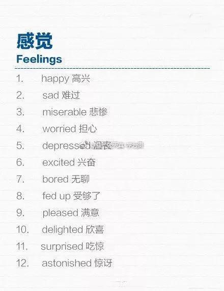出现外貌的英文，不同的外貌的英文