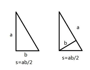 直角三角形面积公式文字叙述，直角三角形面积公式推导过程