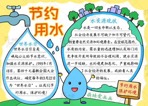 节约用水手抄报内容怎么写字，节约用水手抄报内容字清晰