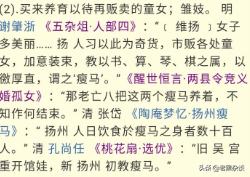 扬州瘦马什么意思呢