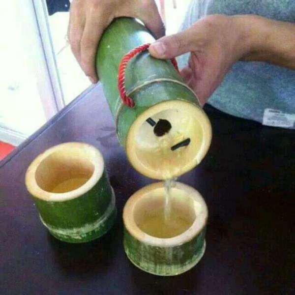 竹筒酒是如何装进去的?