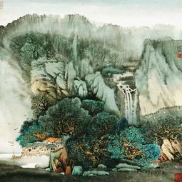 青绿山水画的技法，青绿山水画作品欣赏