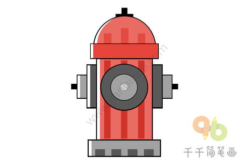 消防车怎么画，消防安全手抄报消防栓怎么画