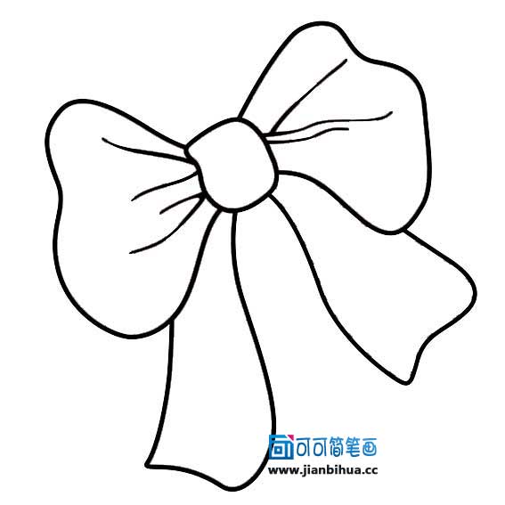 如何画蝴蝶结简笔画