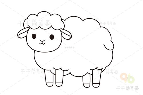 简笔画羊的画法最简单，简笔画羊的尾巴