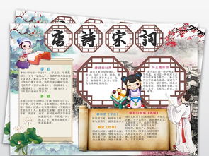 我会背唐诗手抄报，唐诗手抄报简笔画