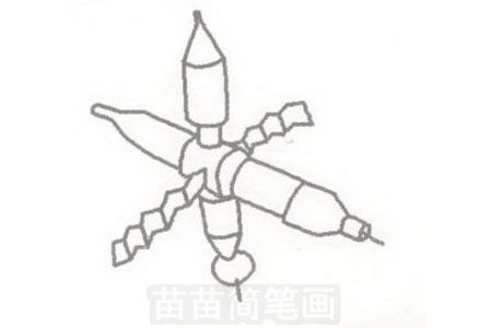 卫星怎么画 一等奖，人造卫星怎么画