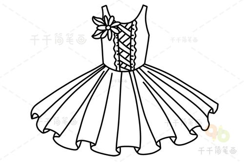 公主裙简笔画 美少女，公主简笔画简单又漂亮