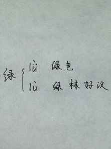 绿的多音字组词2个，率的多音字
