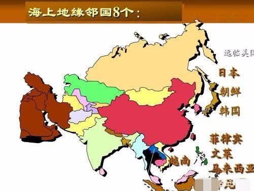 与中国接壤的国家不包括，在陆地上不与中国接壤的国家