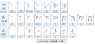张的笔顺