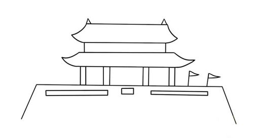 天安门的简笔画