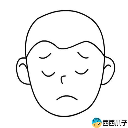 人头简笔画卡通，可爱小人头简笔画