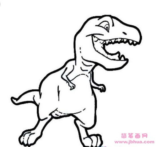 可爱霸王龙的简笔画，霸王龙的简笔画图片大全