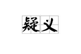 疑义是什么意思