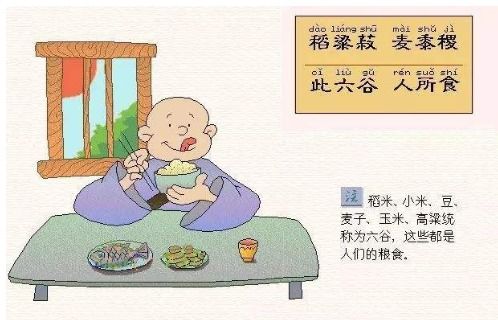 "稻粱菽,麦黍稷。此六谷,人所食。”是什么意思?