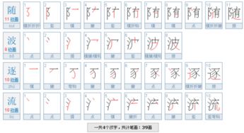 流的笔顺拼音，阴的笔顺
