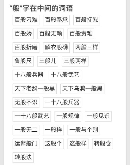 精怎么组词，般怎么组词语
