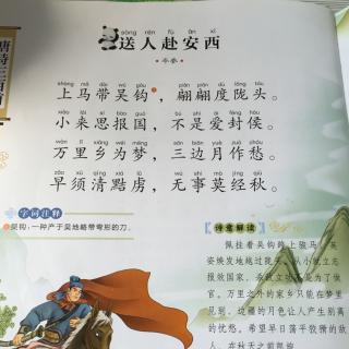 古诗:送人赴西安诗句意思