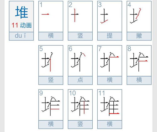 转字的笔顺正确的写法，堆字的笔顺是什么写