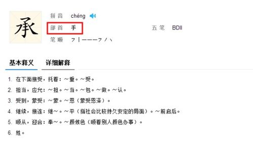 承部首是什么,共几画,间结构是什么，承部首怎么读