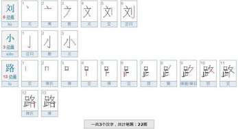 路字的笔画顺序