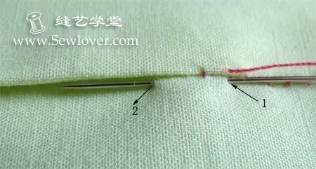 藏针缝法，藏针针法