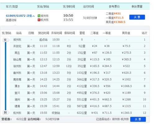 9.13号开封高铁开封至砀山南车次时间表