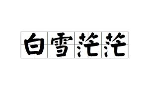 abaa式的成语，白雪茫茫下一句