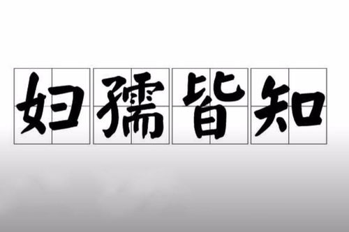 妇孺皆知是什么意思解释
