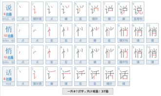 说笔画一共几笔，说笔画字说明文