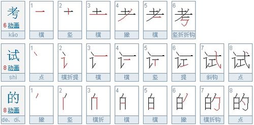 考的笔顺