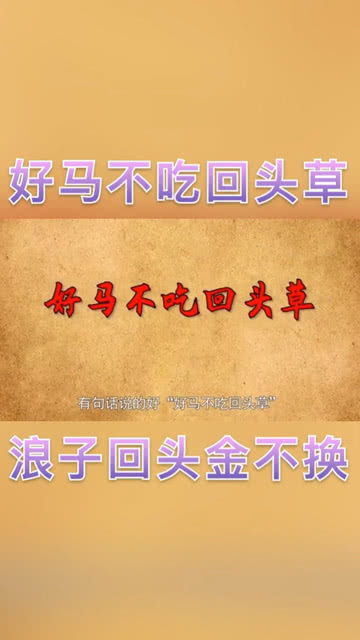 浪子回头金不换什么意思怎么解释，浪子回头金不换是什么意思可以看到