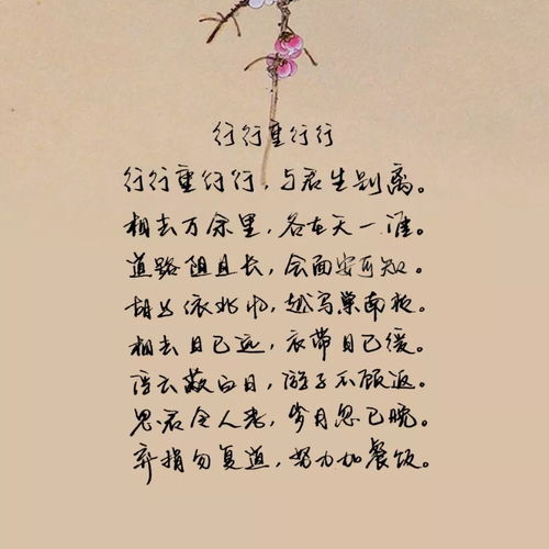 行行重行行怎么读音是什么意思，行行重行行什么意思