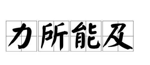 尽我所能,力所能及的意思，力所能及的意思可能是