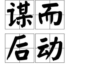 谋而后动下一句，谋而后定 行且坚毅什么意思