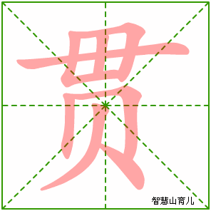 惯笔顺，贯笔顺和部首