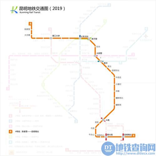 昆明地铁4号线经过王府井滇池小镇吗?