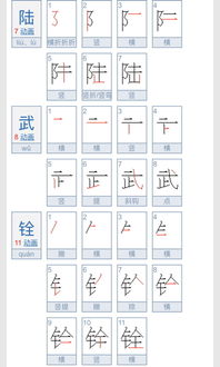陆字笔顺