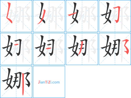 娜字怎么组词