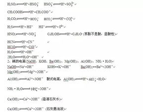 电离方程式