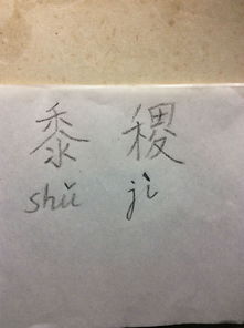黍的读音