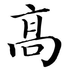 高字繁体，高字草书