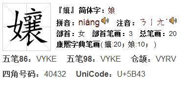 娘字拼音怎么拼?