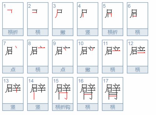 臂的部首和组词，臀的部首是什么