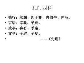 “孔门四教”具体指的是?
