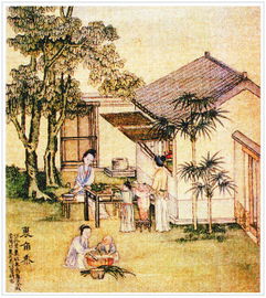 角黍包金 菖蒲泛玉，角黍堆金